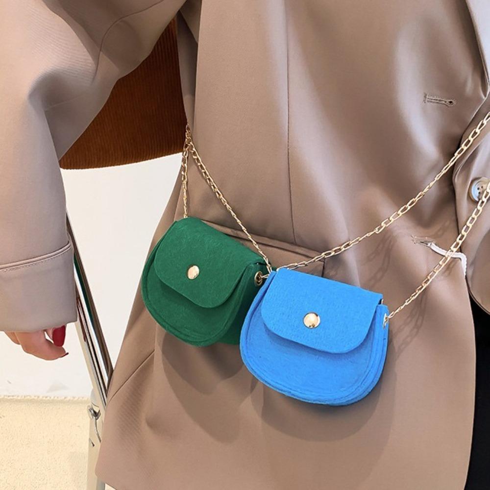 

Фетровые мини-сумки, сумка-мессенджер с цепочкой, простая сумка через плечо для женщин