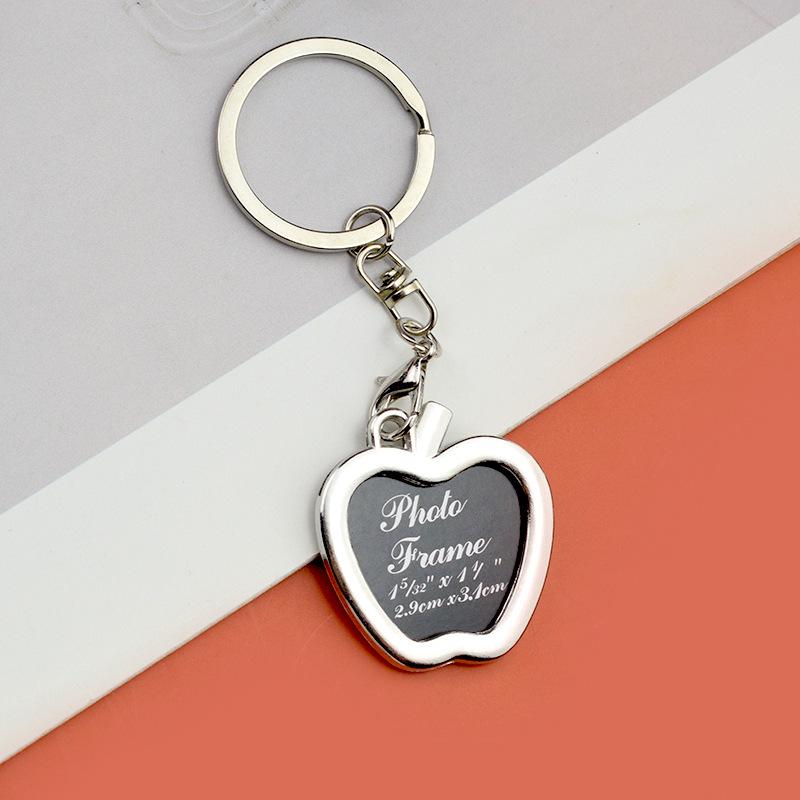 Double-Sided Heart-Shaped Photo Keychain - Couples' Keepsake Gift