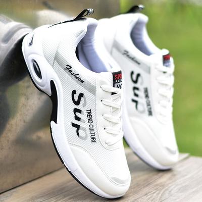 Zapatillas deportivas de moda de talla grande para hombre, zapatos casuales de piel sintética, zapatillas para correr con colchón de aire para hombre, zapatillas de entrenamiento de tenis con cordones, zapatillas para hombre