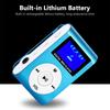 Mini Portable MP3 Music Player Metal Clip On MP3 Player with LCD Screen Support TF Card Wide Application Silver