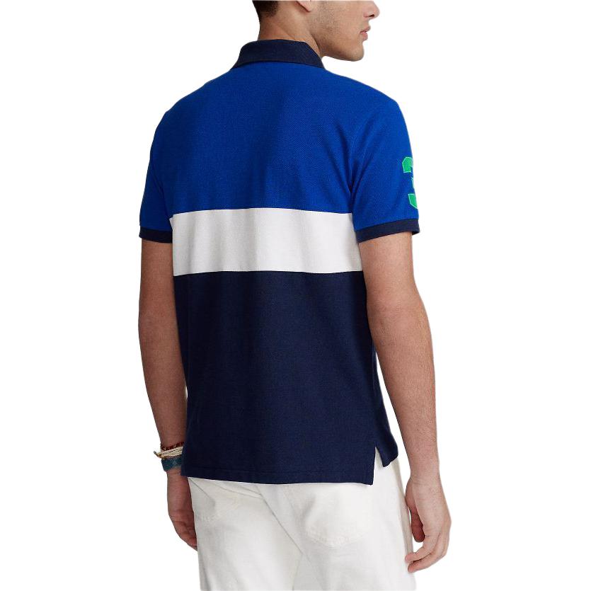 Polo Ralph Lauren Color Block Slim Fit Polo de Manga Corta para Hombre tops Azul MNPOKNI1N821204-400