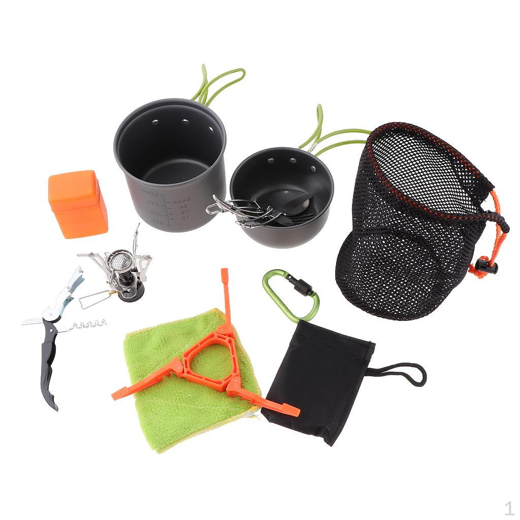 

Camping Cookware Cutlery Opener Stand зелёный
