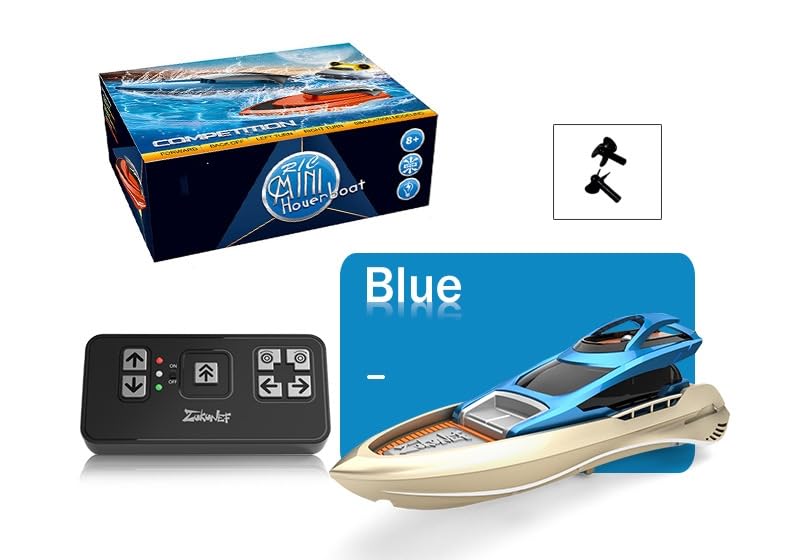 7JI Mini RC Boot Schiff RC Schnellboot Hochgeschwindigkeitsyacht Kinder RC Spielzeug USB Aufladung Badespielzeug Drahtlose Steuerung Wasserdichtes Spielzeug Geburtstagsgeschenk Blau