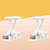 Door Retainer Set, T Shape Door Stop Retaining Catch Holder Set White Nylon for Campers RVs Motorhomes Caravans