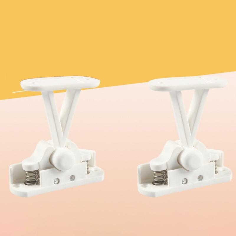 Door Retainer Set, T Shape Door Stop Retaining Catch Holder Set White Nylon for Campers RVs Motorhomes Caravans