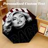 Portable Auto Folding Umbrella,Lady Gaga 8 Rib Waterproof Umbrella For Camping Commute