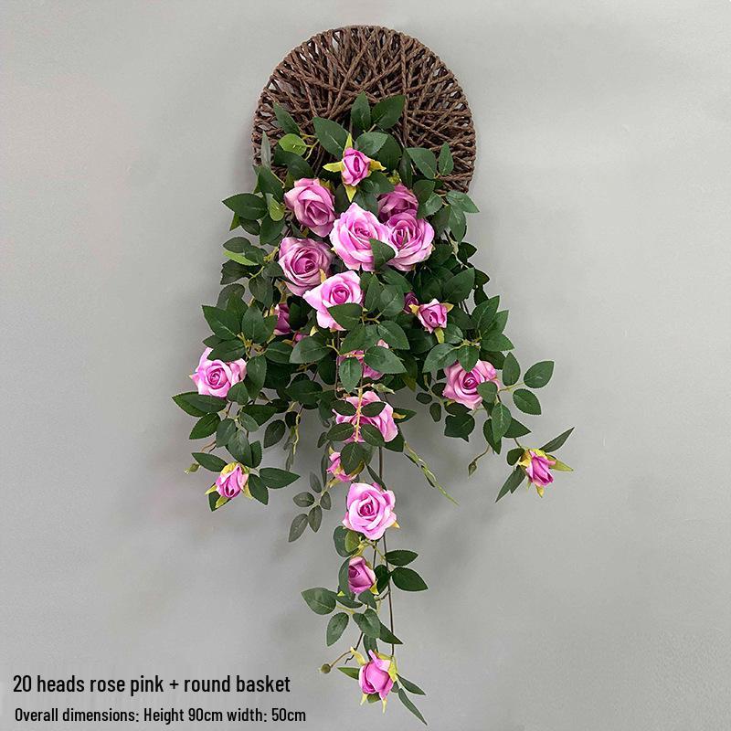 Wisteria Vine Artificial Silk Flower Wall Hanging for Indoor Decoration