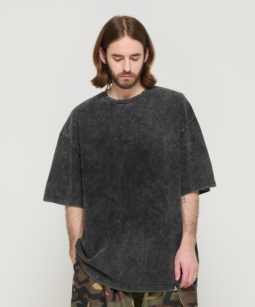 CARGOBROS Pig Dyed Overbox Short Sleeve Tee (Black)