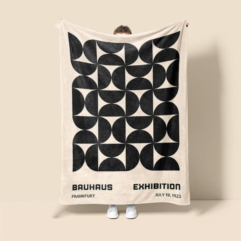 Couverture Couleur Morandi Design Graffiti Botanique Abstrait Minimaliste Scandinave Couverture de Canapé Café Maison Double Usage