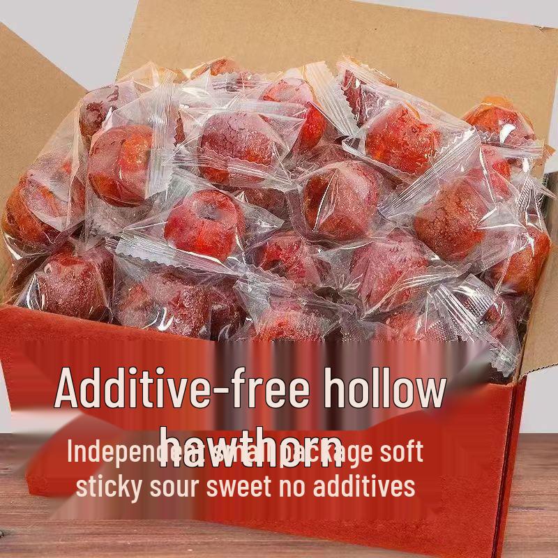 Hollow Pitted Dried Hawthorn Fruit, Ready-to-Eat, 100g/Bag