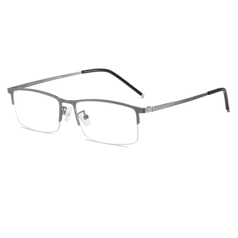 

Titanium Alloy Half Frame Square Myopia Glasses For Men Vintage Shortsighted Prescription Eyeglasses 0 -0.5 -0.75 To -6.0 0