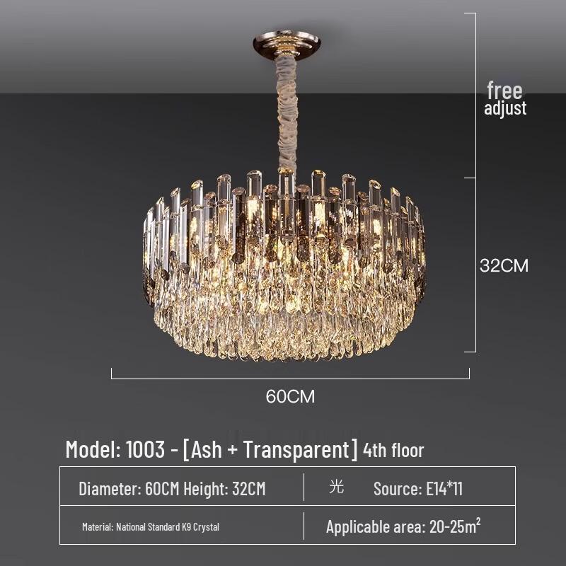 Nufeng Round Crystal Chandelier