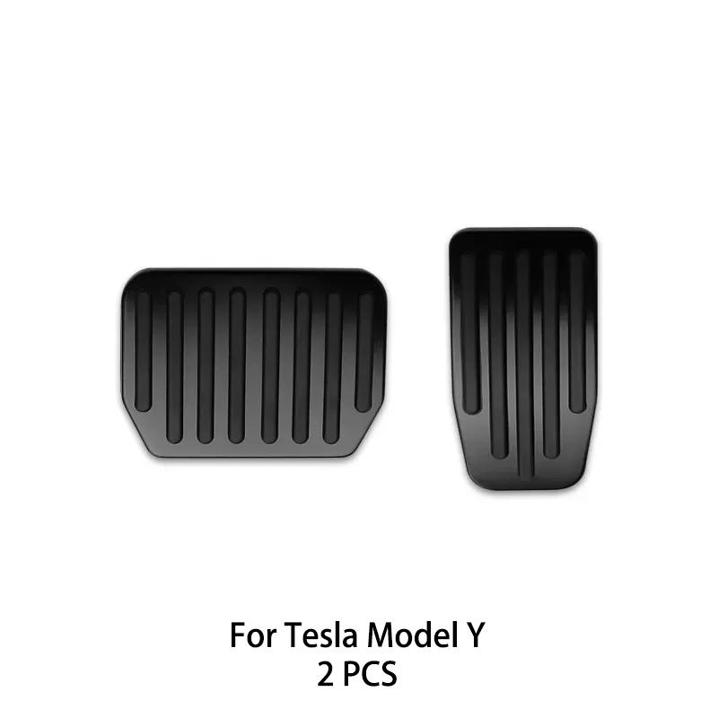 

Ruili77 Ножна педаль з алюмінієвого сплаву для Tesla Model 3 Model Y Прискорювач Газ Паливо Гальмо Відпочинок Педаль Килимок Обкладинка автомобіля black mY 2pcs