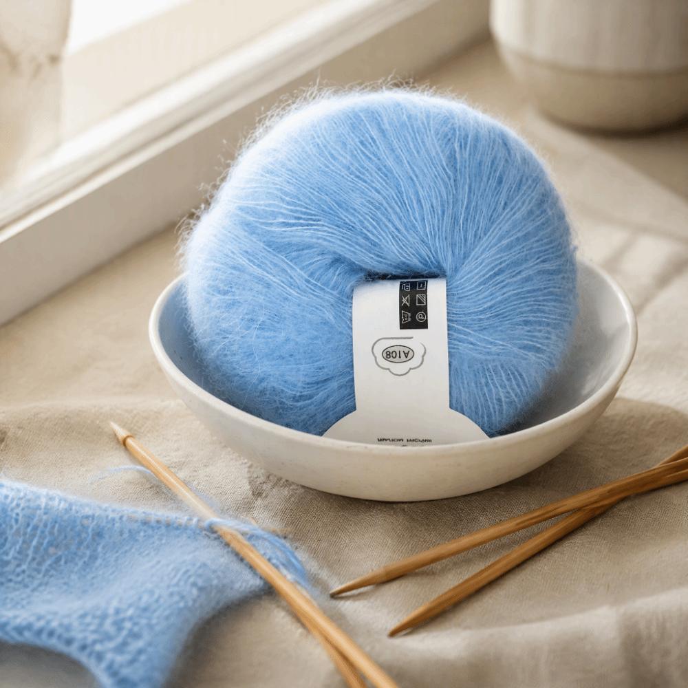 Warm Material Angora Wool Yarn Soft Texture Long Wool Yarn Popular Mohair Yarn For DIY Knitting