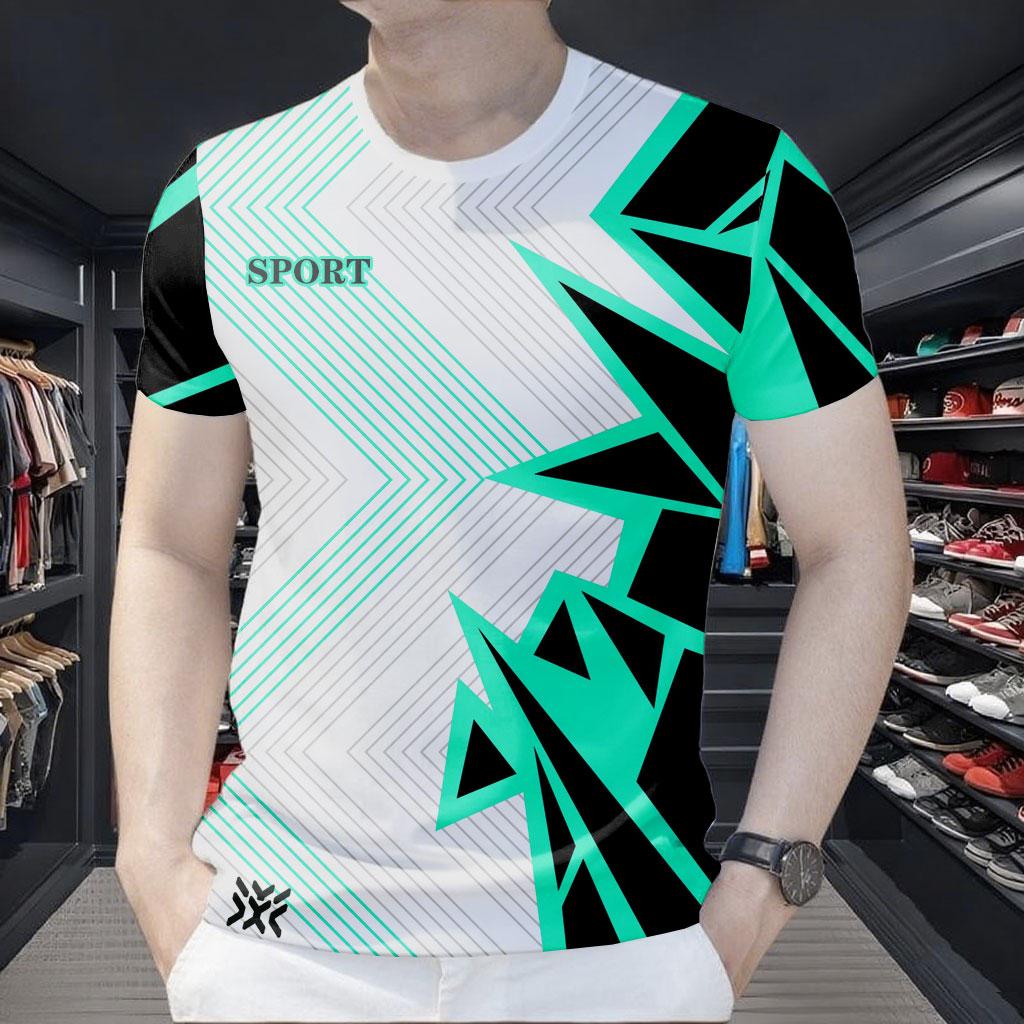 Summer Geometric Pattern 3D Printed Men's T-shirt