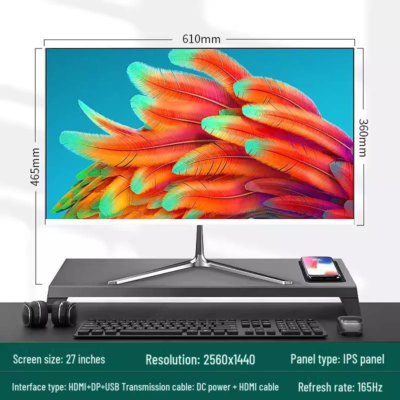 Frameless LED Computer Monitor: 19-27 Inch, Flat & Curved HD LCD Screen