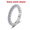 Smyoue 2-5mm Full Moissanite Ring for Women Sparkling Wedding Eternity Bands 100% S925 Silver Jewelry Classic Ring