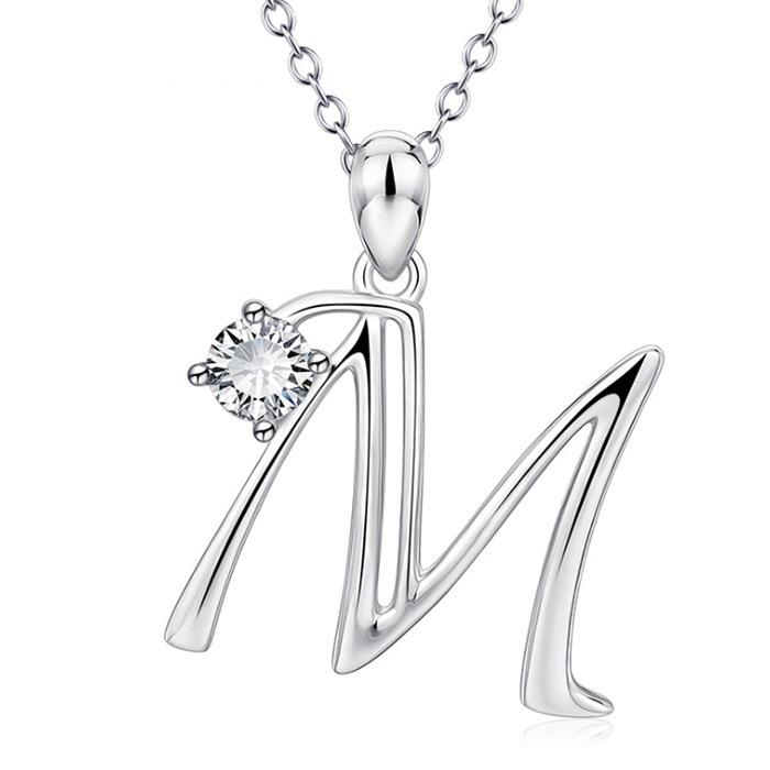 Fashionable 26 Letter Rhinestone Necklace Elegant Personalized Pendant Choker Stylish Versatile Jewelry Accessory For Women