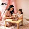 Family Board Game Wooden Hockey Dice Game, Night Party Tabletop with Adults & Pegs, Competitive for Kids, Teen, Portable