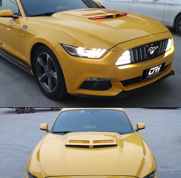 15-17 Ford Mustang Ranger Thunderbolt Decorative Hood Panel with Lights