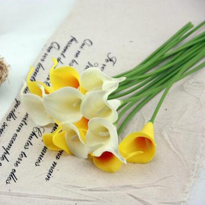 1Pc Artificial Calla Lily Flower Bridal Bouquet Real Touch Wedding Home Decor