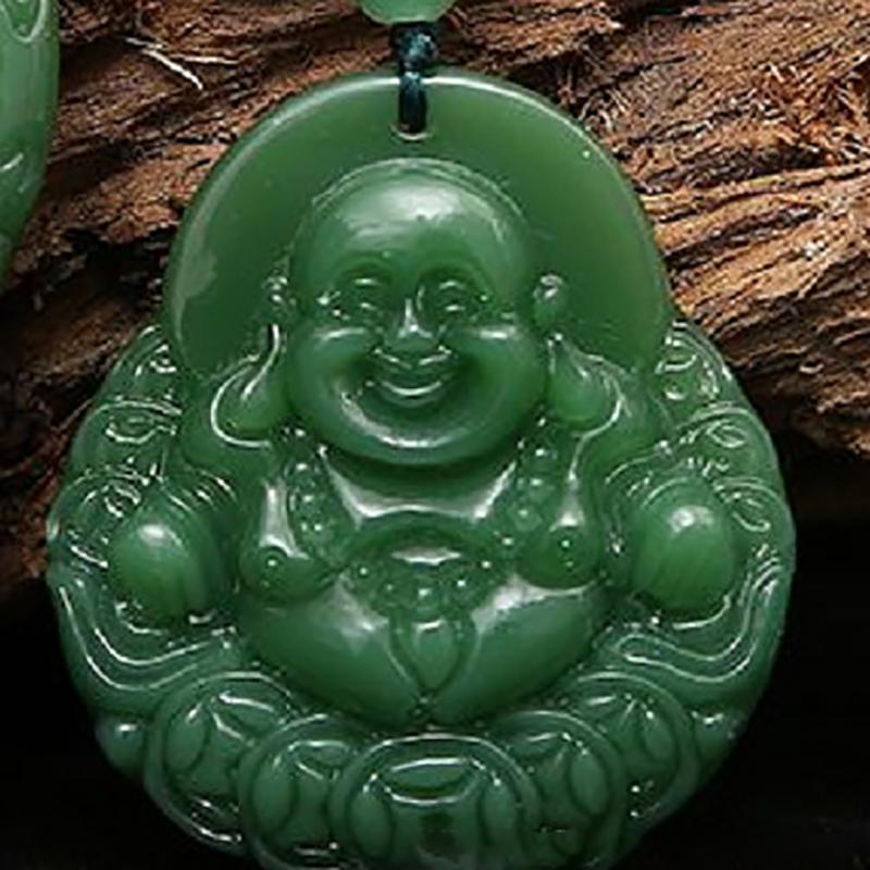Green Jade Hand-Carved Fox Koi Hollow Jade Pendant Necklace Multicolor Chinese Amulet Women Man'S Lucky Jewelry Gift