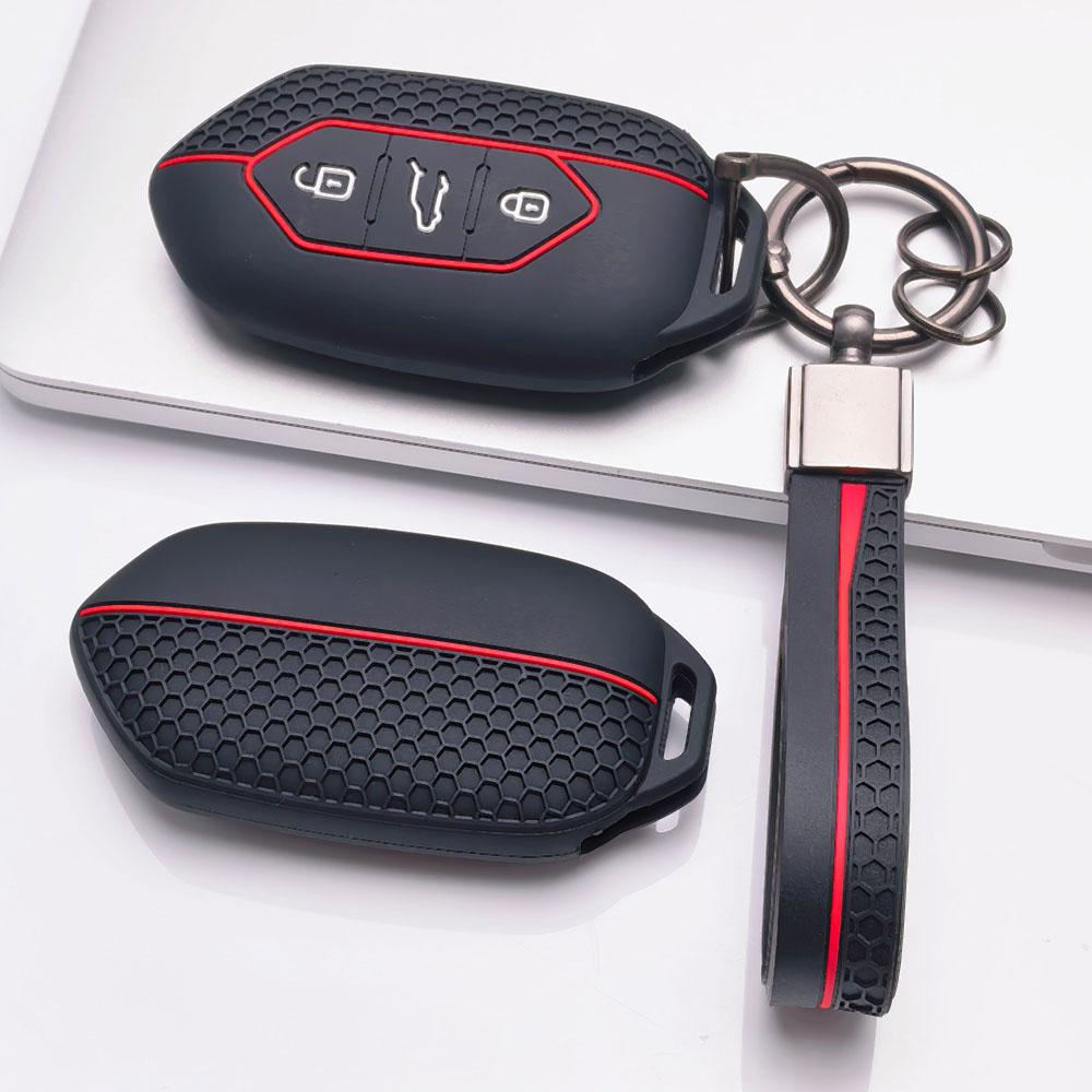 Key Fob Cover for Kia Sportage Ceed Sorento Rio Niro Seltos K5 K3 with Keychain Anti-Scratch Guard Shockproof Protection Soft Grip Texture