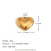 MamacitaSlay 316L Stainless Steel Heart Irregular Charms 18K Gold Plated Waterproof Jewelry For DIY  Earrings Necklace Bracelet