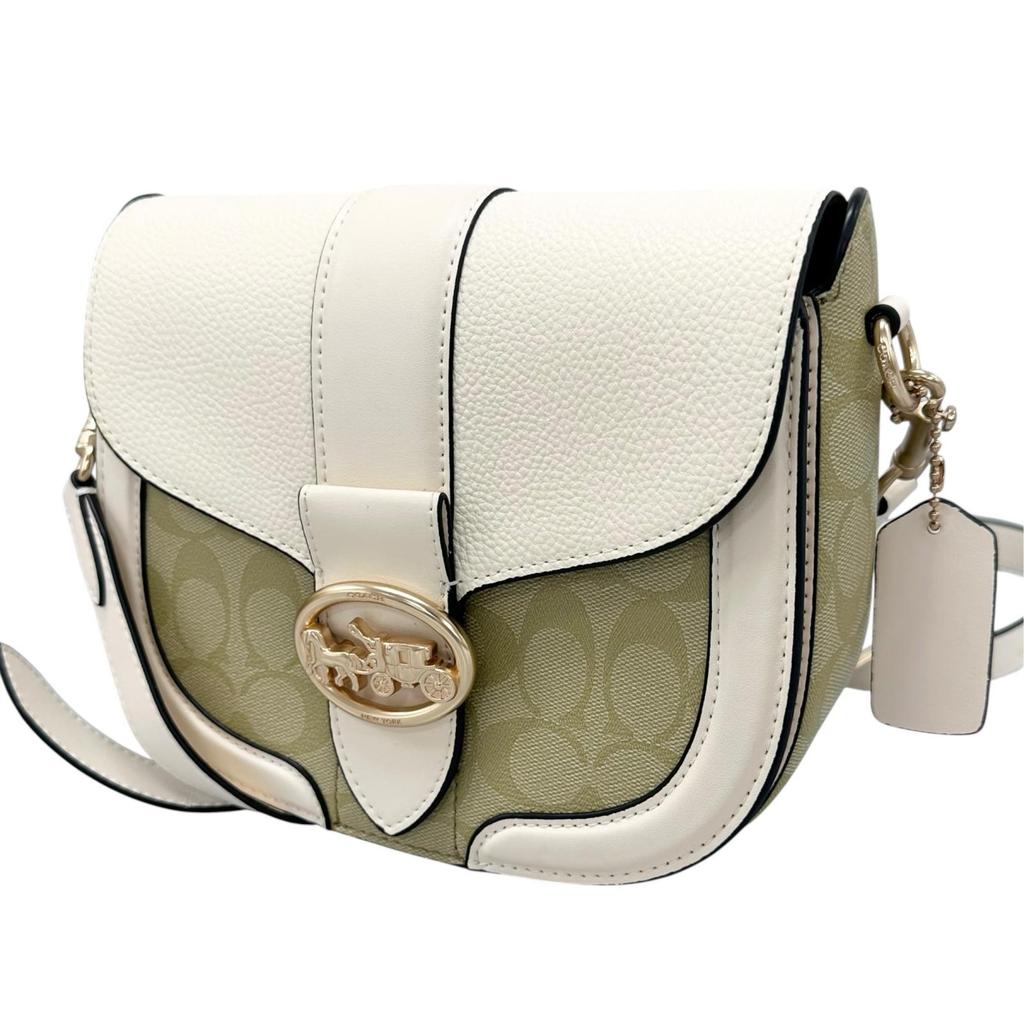 Coach C2806 Shoulder Bag White Women Signature Used