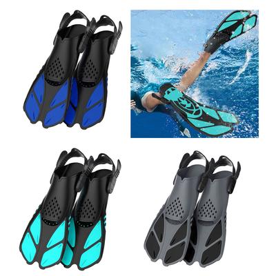 Travel Friendly Snorkel Fins Reinforced Stability Streamlining Channel Quick Releasing Buckles Swimming Diving Gear