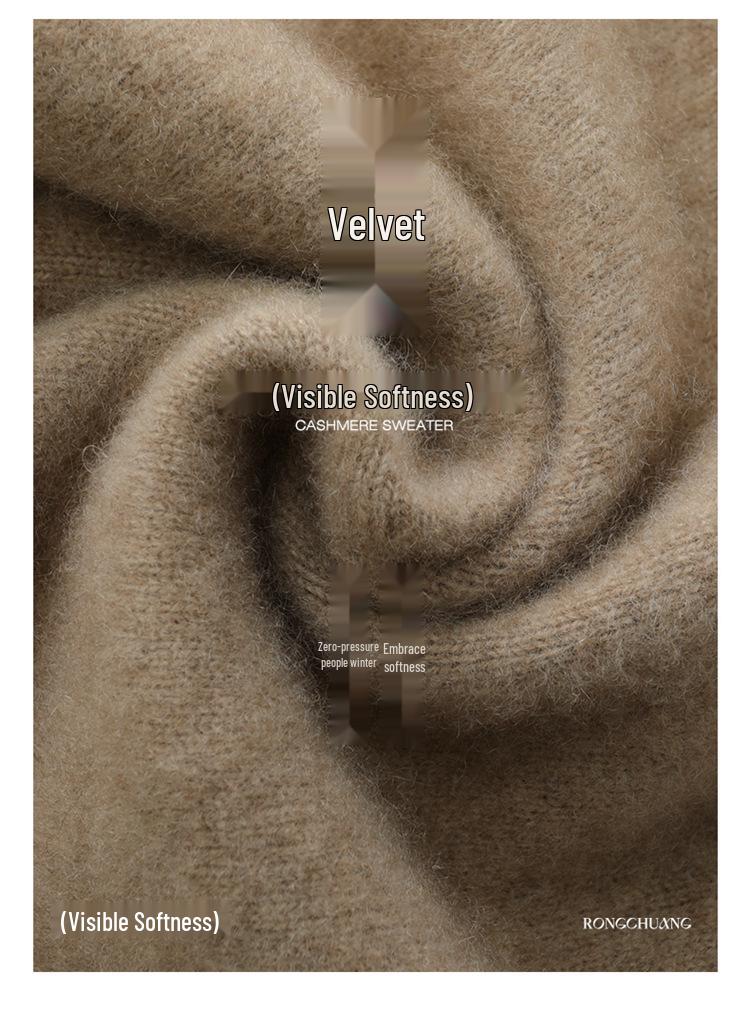 Women's Thick Cashmere High-Neck Sweater for Autumn and Winter