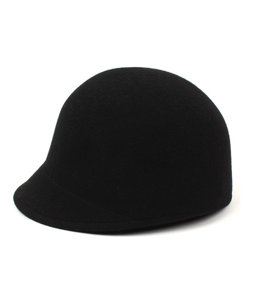 Yunibeosyeolkemiseuteuli Wool Black Round Riding Cap