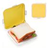 Sandwich Containers Silicone Sandwich Storage Box for Lunch Travel Snap-Off for Fruit Salad Snacks Food Storage Toast Bento Box