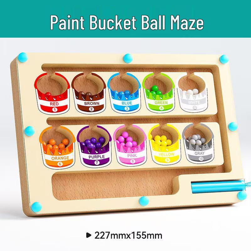 Wooden Marble Run Maze Toy for Early Childhood Education