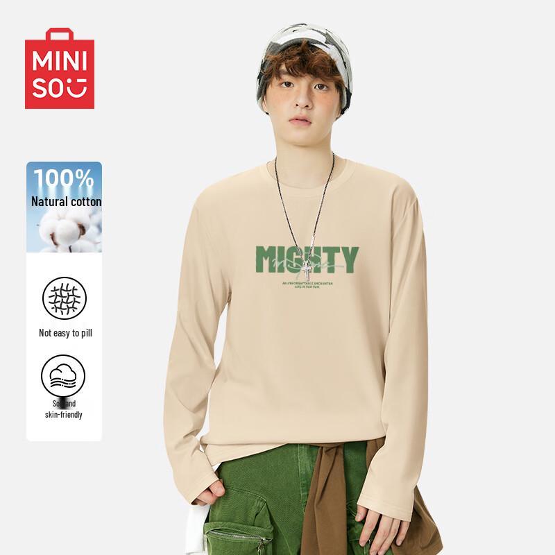 MINISO Men s Pure Cotton Long Sleeve T-Shirt XL