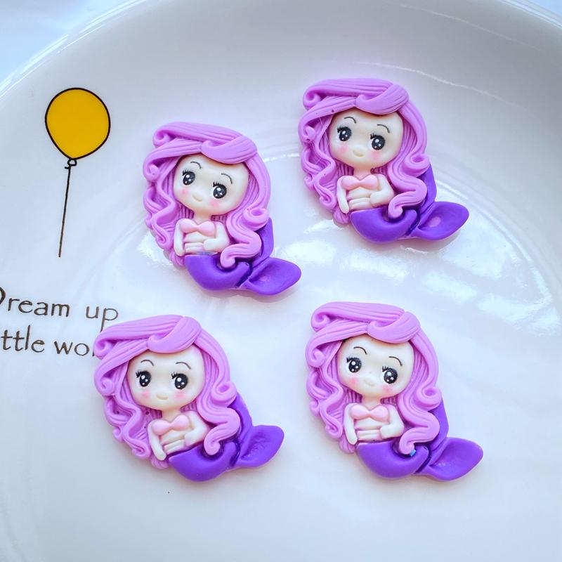 10ks Nové Roztomilé Mořská princezna Plochá zadní strana Pryskyřičné kabošony Scrapbooking DIY Šperky Řemeslná Dekorace Příslušenství