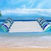 1pc Two Tube Straight Stripe Hammock Foldable PVC Inflatable Floating Row Swimming Pool Float Seat