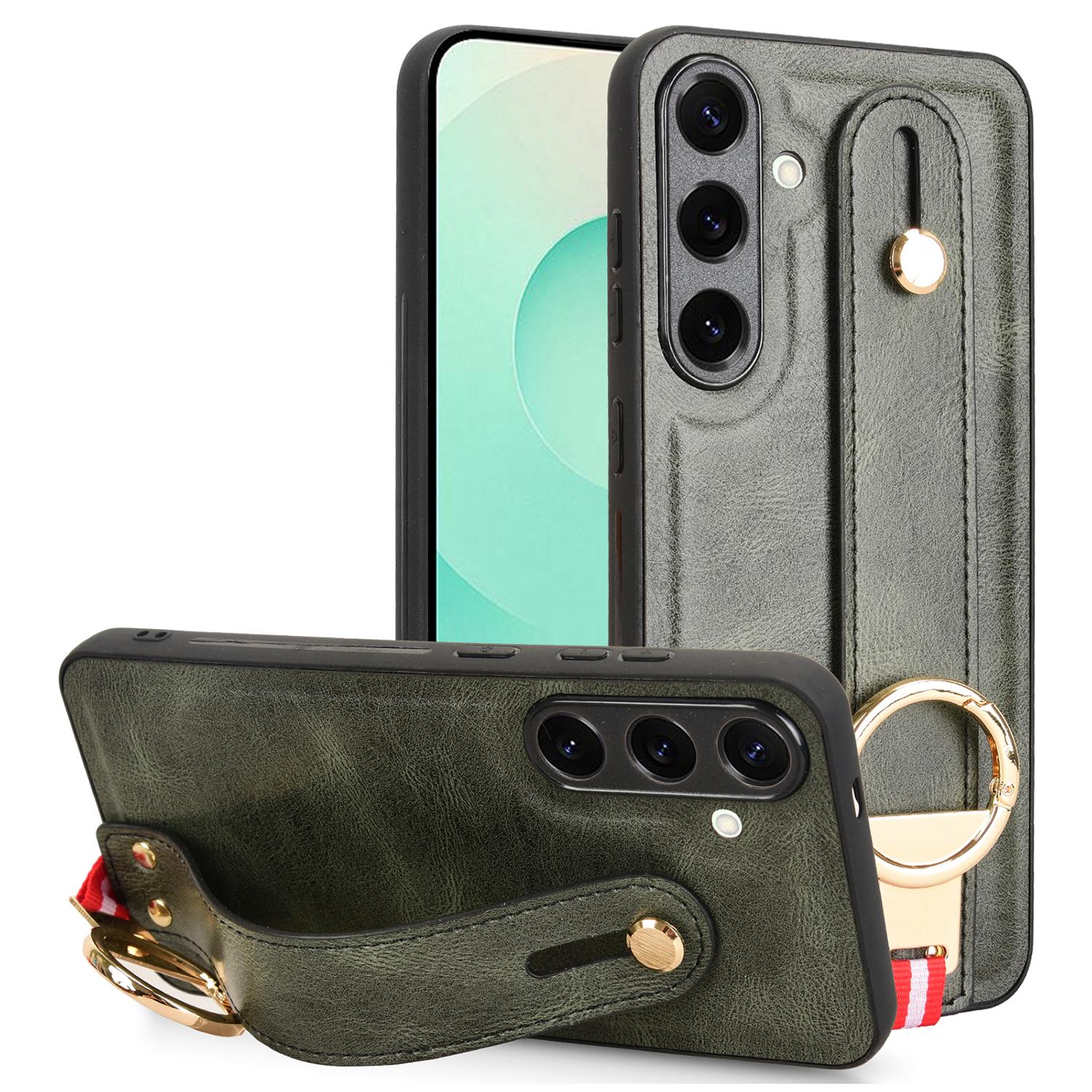 

Для Samsung Galaxy S25+ Чохол Браслет Підставка Шкіра+ПК+ТПУ Чохол для телефону з відкривачкою для пляшок Green