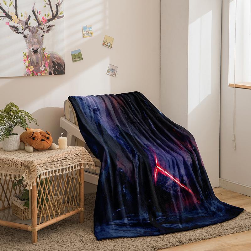 Column Double-Sided Flannel 3D Digital Printed Blanket Blanket