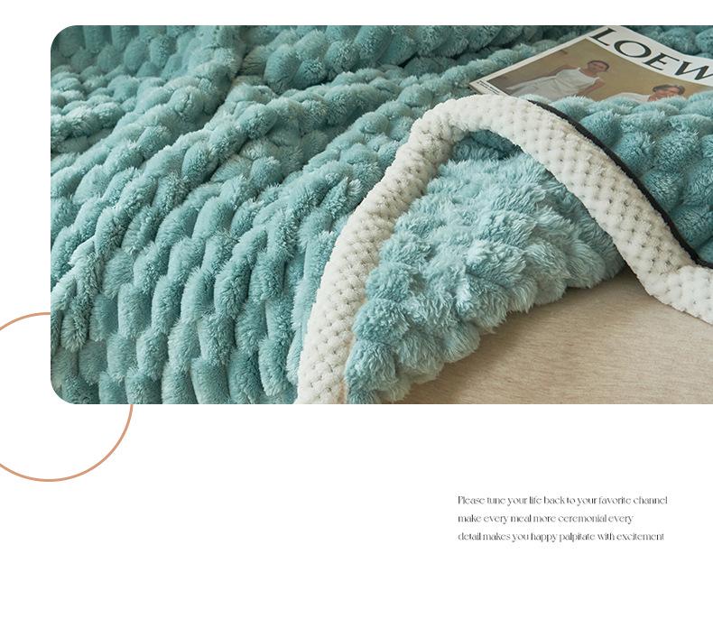 Double-Layer Thick Velvet Blanket - Bed, Sofa, & Cover Sheet