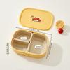 WORTHBUY Outdoor Portable Sealed Divided Food Container Detachable 3 Grids Plastic Lunch Box For Kids Student Microwave Safe