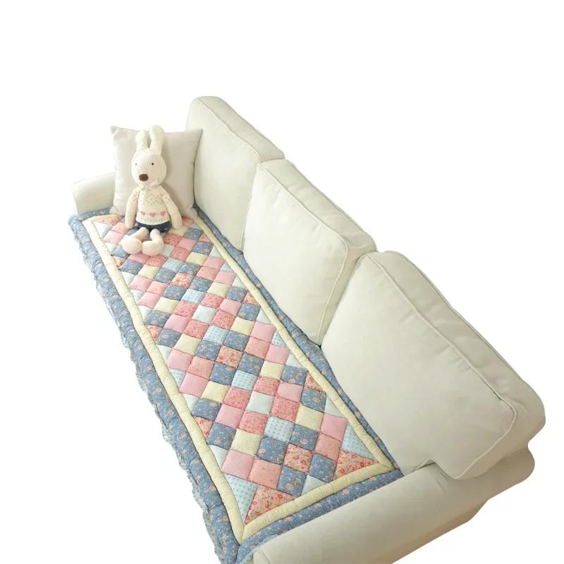 Garden Chic Cotton Protective Couch Cover Splicing Anti-cat Scratch Non-Slip Thickened Home Living Room Sofa Cover Sofa Cushion