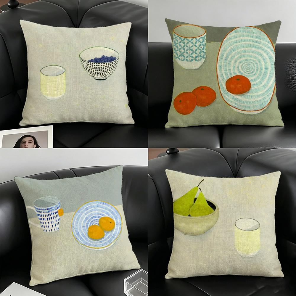 Colorful Quiet Beauty Pillow Case Linen Pillow Covers Cover For Couch Living Room Bench Patio Floor Linen Home Decor