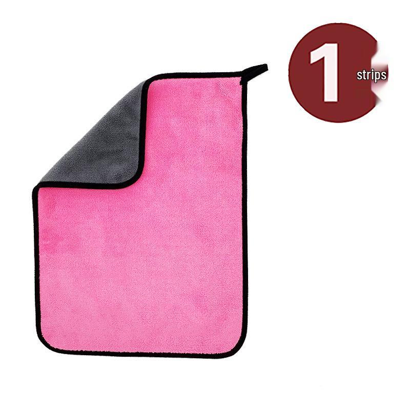 Double-Sided Thick Microfiber Car Wash Towel - Absorbent Detailing Cloth