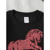 European sizes Kids' Crewneck Sweatshirt Red Horse Silhouette on White Backgroun , Sportswear And Casual Wear, Soft And Comfortable