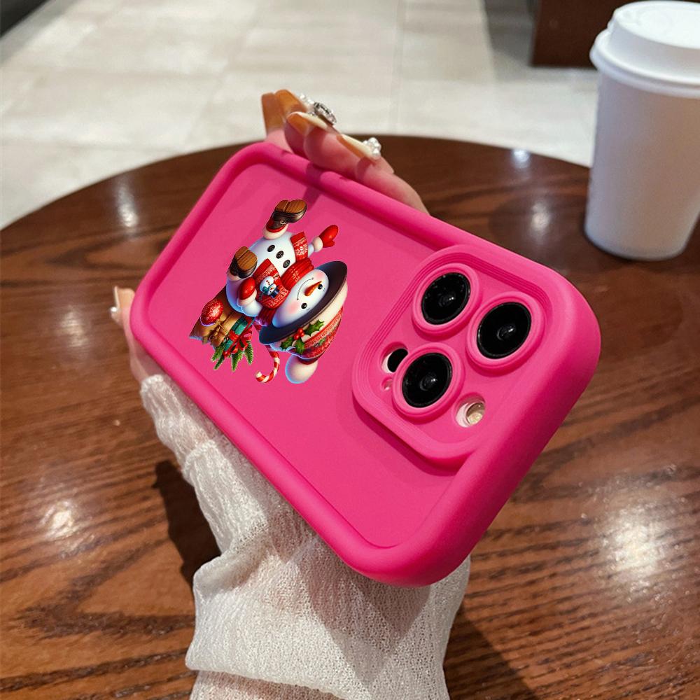 N101 Merry Christmas Art Soft Angel Eyes Phone Cases for iPhone 16 15 14 13 11 Pro Max 8 7 6s Plus 12 Mini XR XS Max SE Shockproof Cover