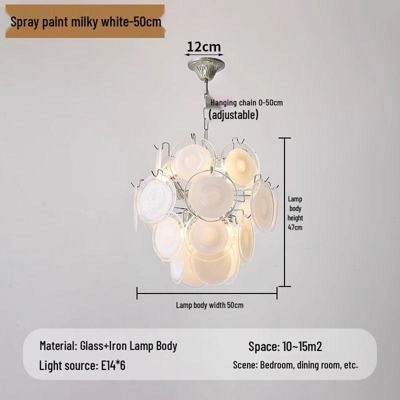 Elegant Vintage Ink Green Glass Chandelier for Living Room or Master Bedroom