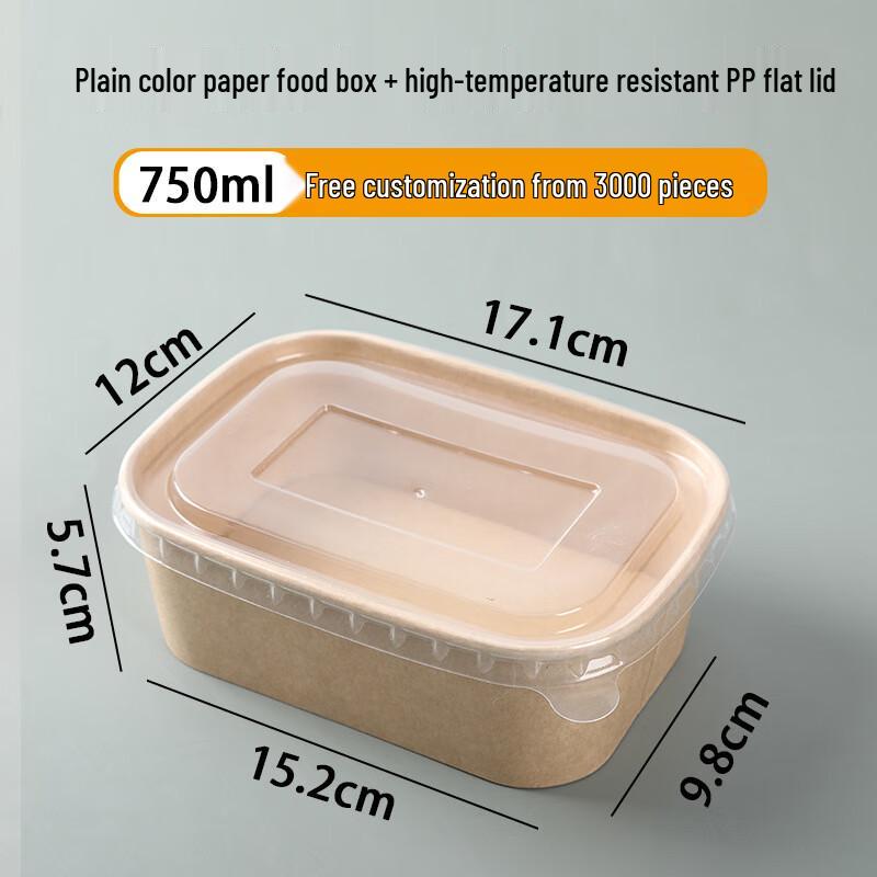Einweg Mikrowellengeeignete Kraftpapier Lebensmittelbehälter