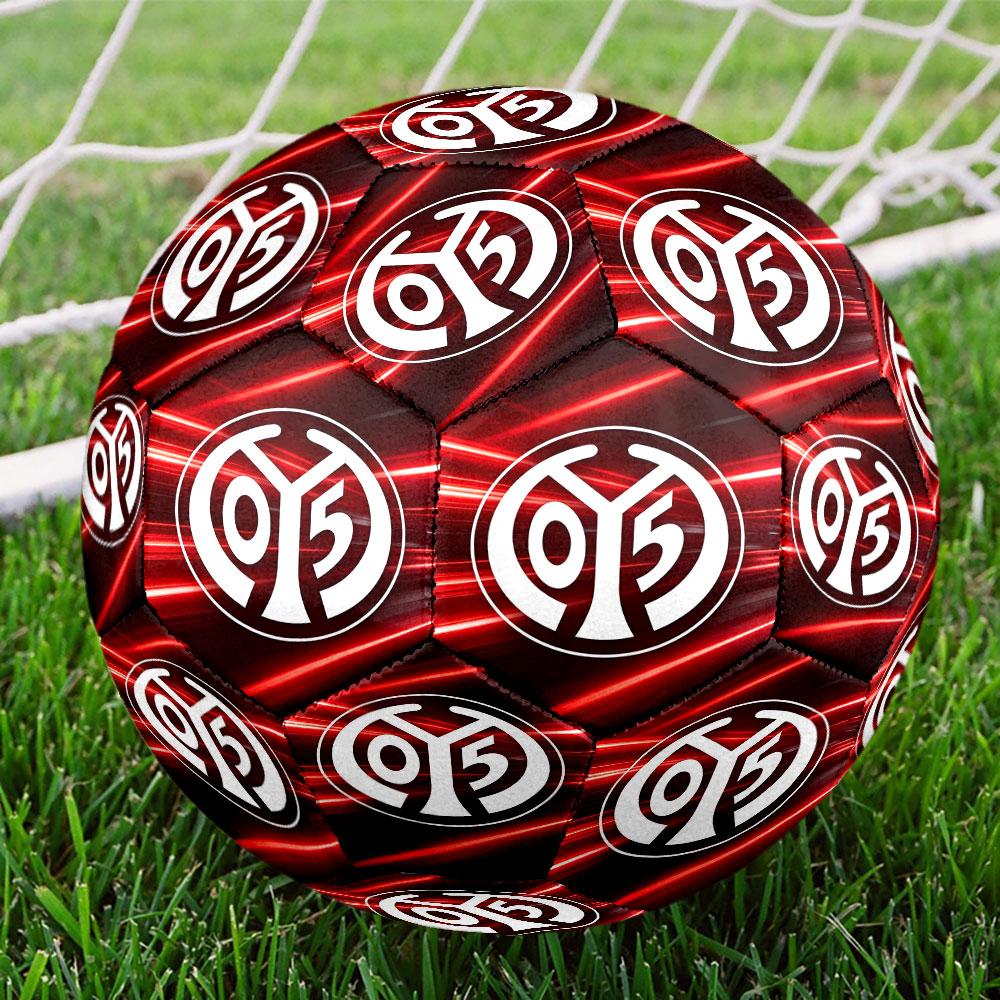 05 1FSV Mainz 05 Größe 5 Fußball, Standard-Spielball für Sportspiele und Mannschaftstraining, Ideales Geschenk für Fußballfans