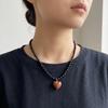 Candy Color Beaded Pendant Choker Aesthetic Y2K Necklace Delicate Heart Necklace Jewelry Gift